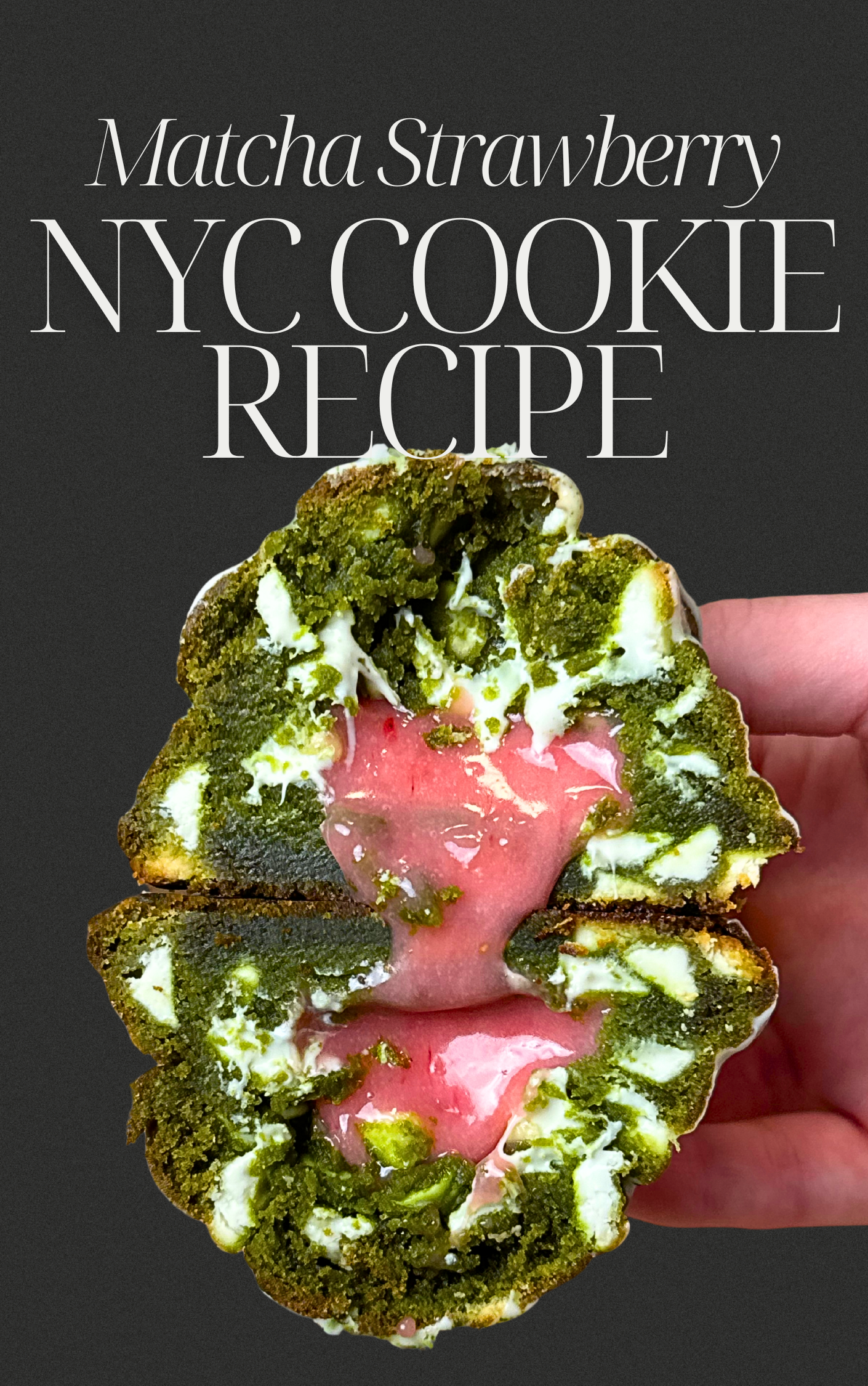 NYC Matcha Strawberry Cookie Recipe