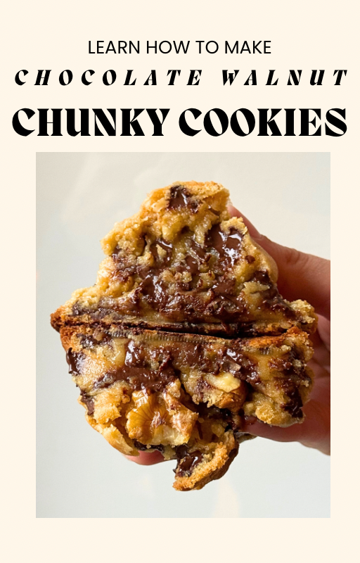 Chunky Walnut Chocolate Cookies (New York Style) - Sweetest Menu