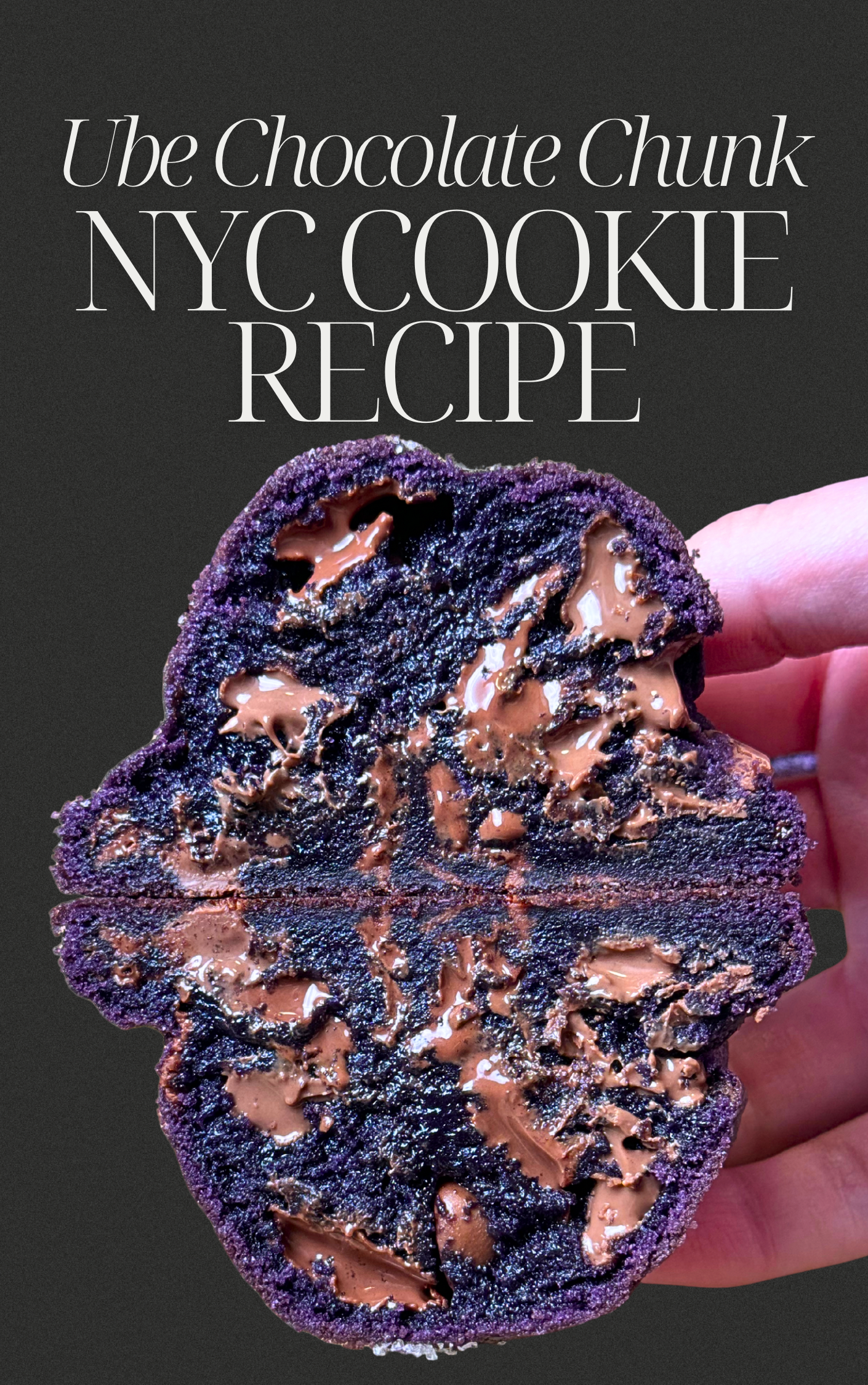 NYC Ube Chocolate Chunk Cookie Recipe