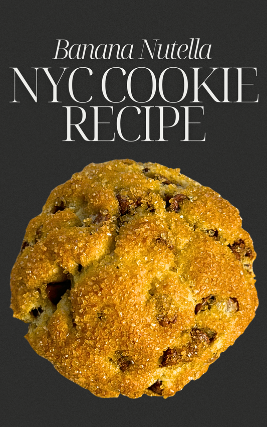 NYC Style Banana Nutella Cookie Recipe
