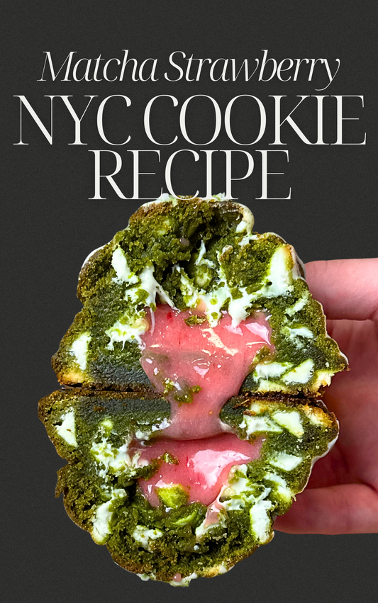 NYC Matcha Strawberry Cookie Recipe