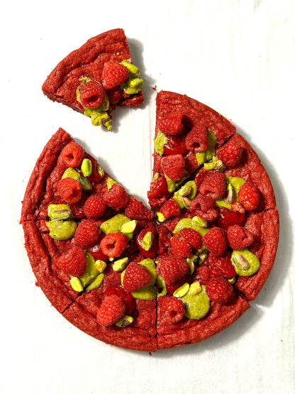 Raspberry & Pistachio Cookie Pizza Recipe