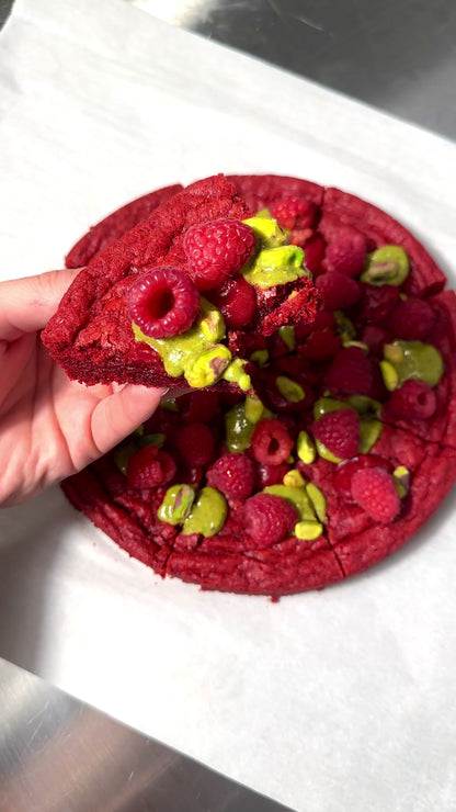Raspberry & Pistachio Cookie Pizza Recipe