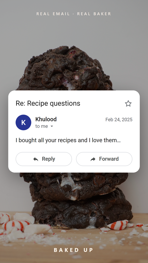 Real customer email review from Khulood