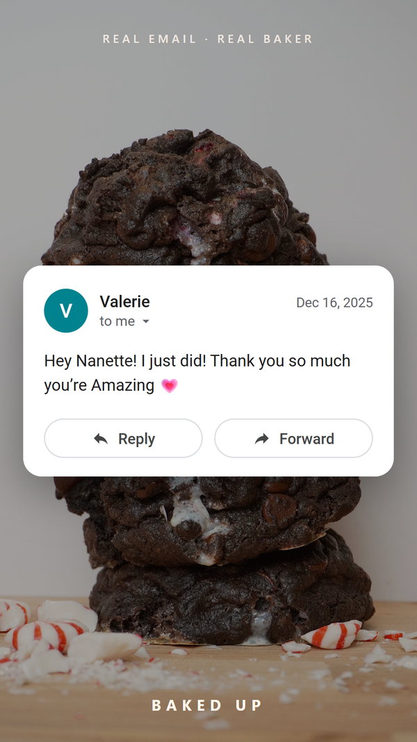 Real customer email review from Valerie